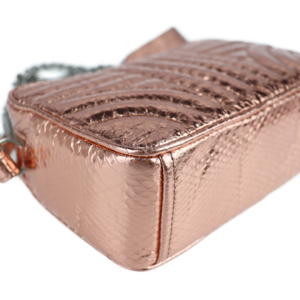 Prada Python Pink Leather Shoulder Chain Bag Impu… - image 5